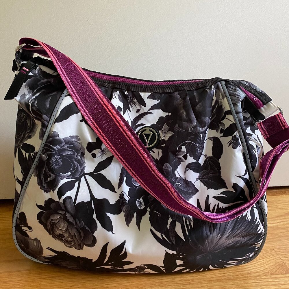Black and White Floral Crossbody bag